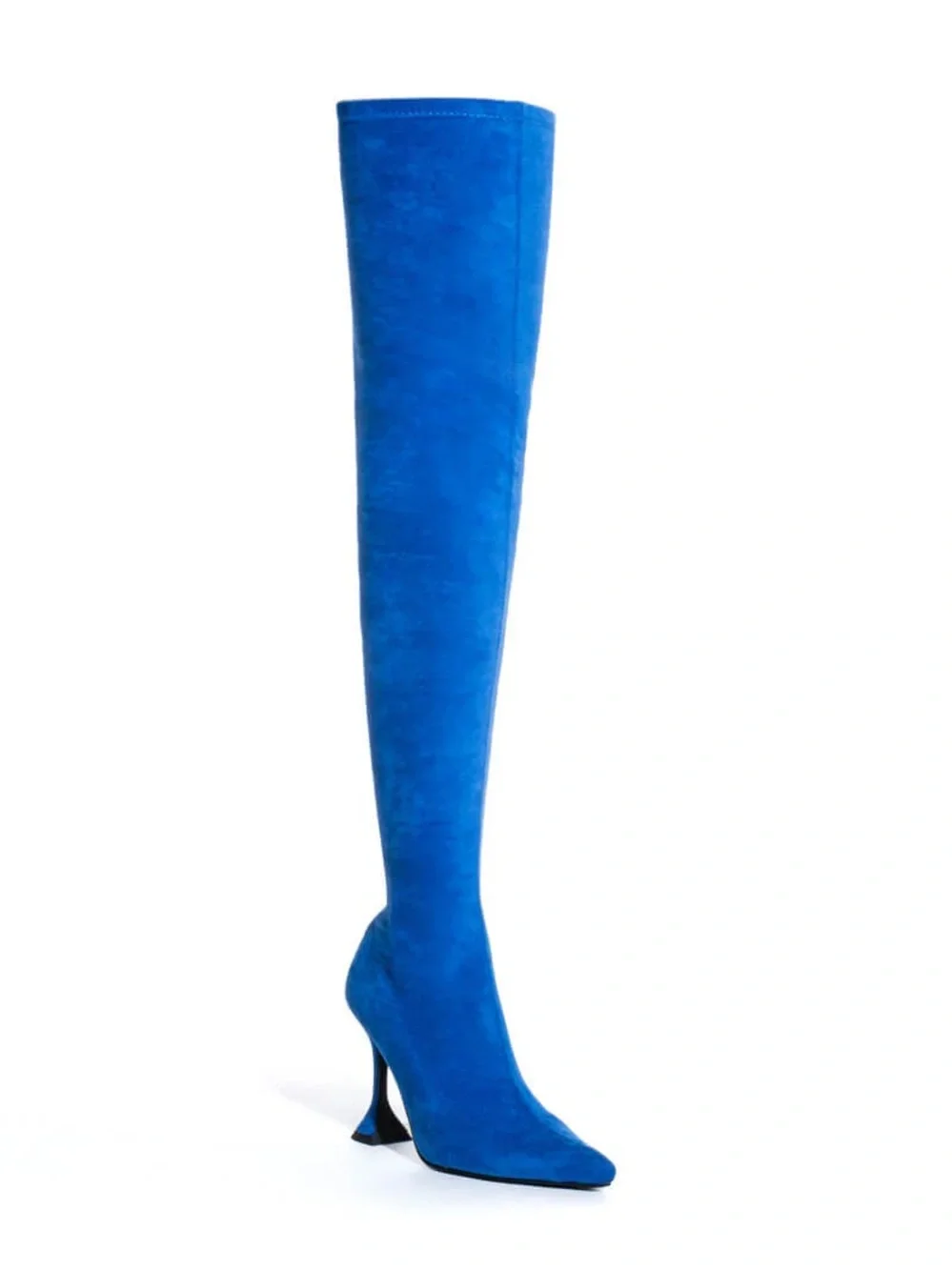 AZALEA WANG ELEVATE THIGH HIGH
STRETCH SUEDE BOOT IN BLUE - Picture 3 of 8